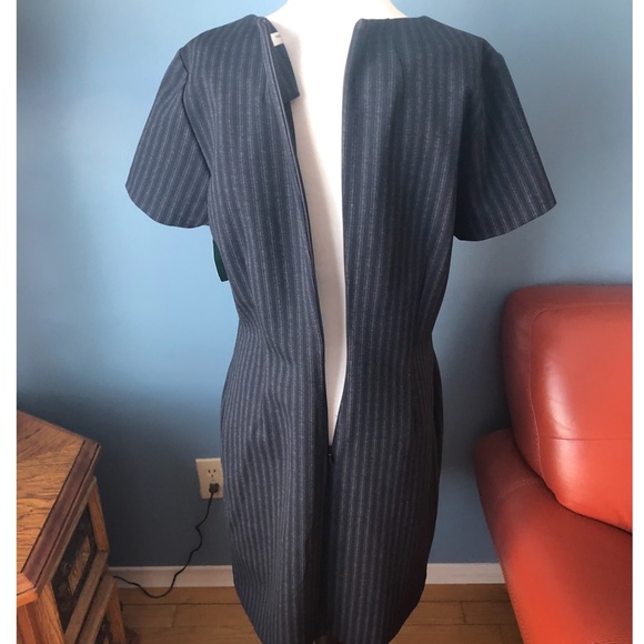 Blue striped stretch knit short sleeve dress NWT - Picture 4 of 7